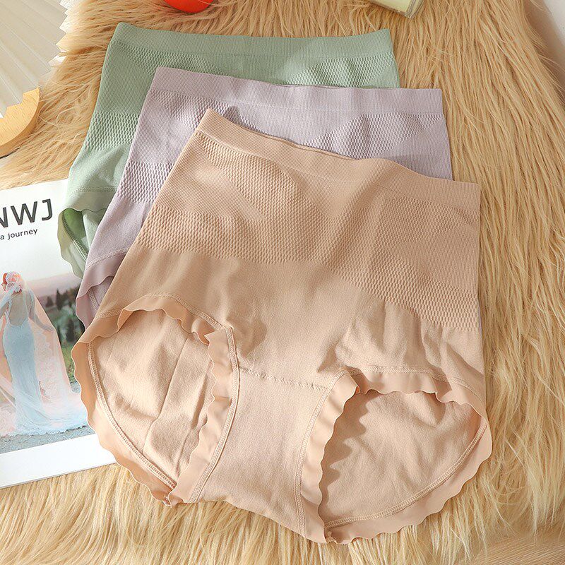 黑绷带大码收腹内裤200斤胖mm女塑腰提臀收腹收小肚子无痕防卷边