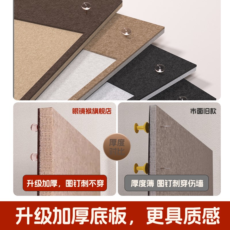 照片墙毛毡板软木板免打孔留言板背景板拍立得相片墙壁装饰创意挂