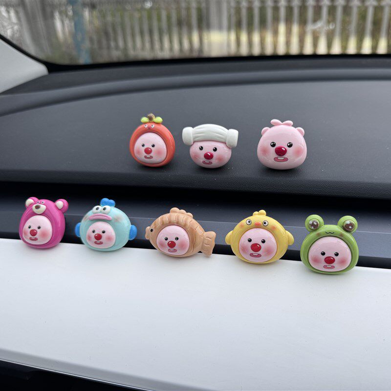 可爱小海狸loopy车载香薰汽车通用空调出风口夹卡通装饰车内扩香