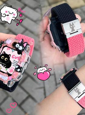 适用小天才Z6A巅峰版Z7A手表带Z8Z10Z1S尼龙Z6S电话D2表链Q1A腕带