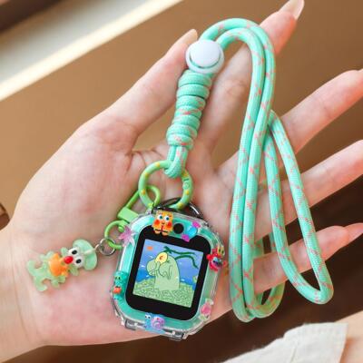 适用小天才Q3儿童电话手表D5表带W2406AC外壳N5U5挂脖保护套吊绳