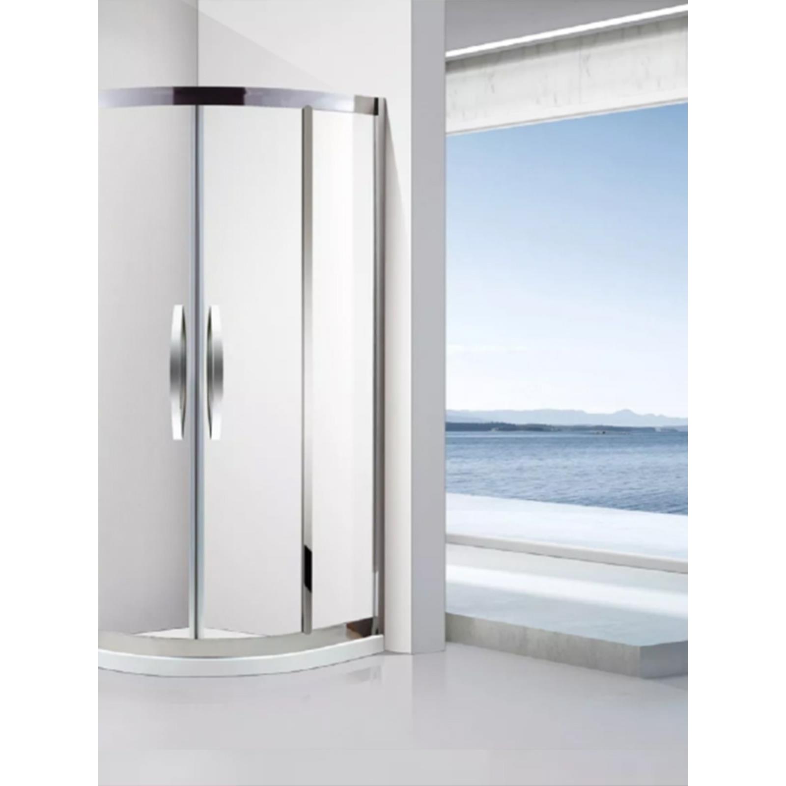 淋浴房圆弧扇形不锈钢整体弧形淋浴房隔干湿分离钢化玻璃门洗澡房