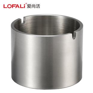 4mm加厚304不锈钢烟灰缸加高拉丝防风盅厚料时尚KTV高档烟盅送礼