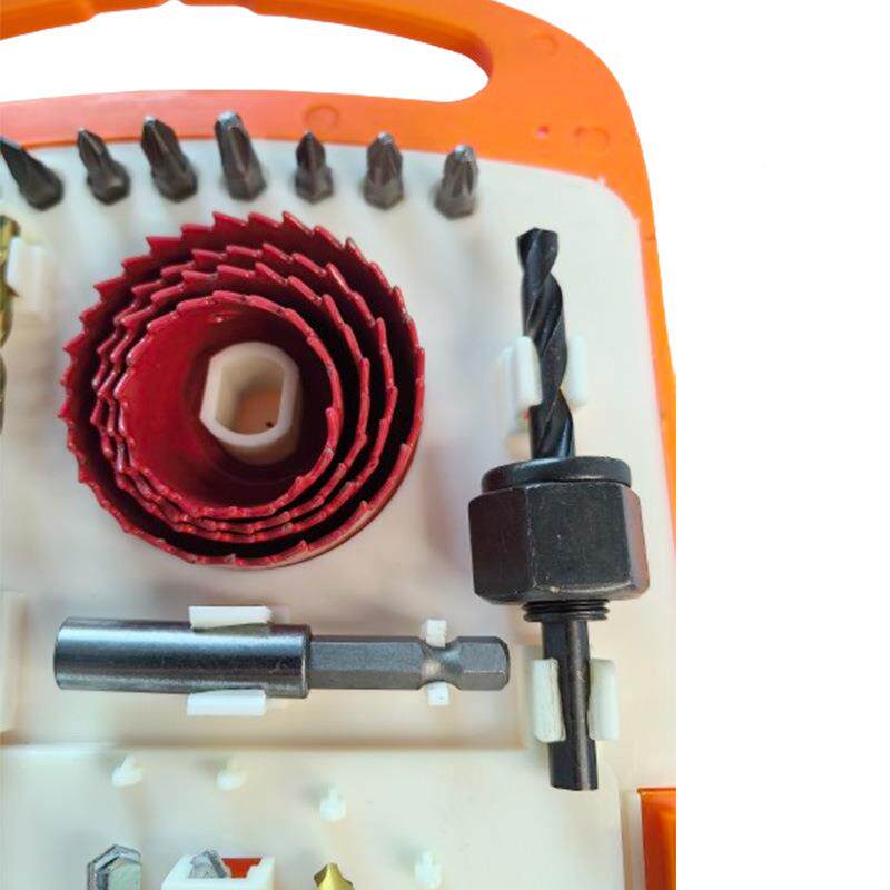 5KC401多功能五金头组扁钻麻花钻建钻BAB工钻木工钻批头54工具套