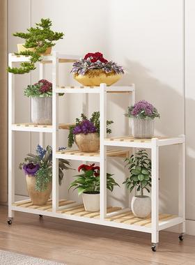 实植木多架层花置物架阳台花架子室内铁艺NOC盆绿多肉绿萝客厅落