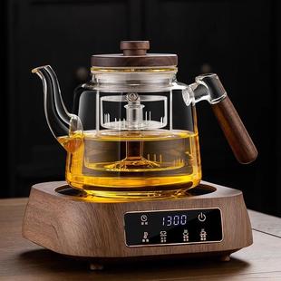 电陶炉煮茶壶蒸茶一体玻璃烧水壶蒸汽白茶煮茶炉家用茶具 新款