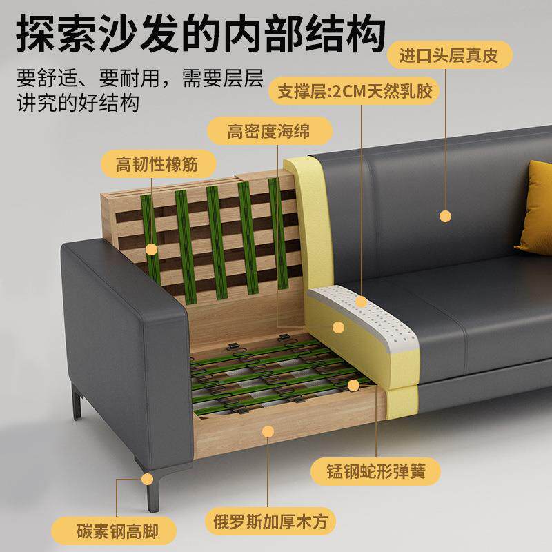 办公沙发茶几组会合IYO商务休息接待客型三人小公简寓约办公室沙