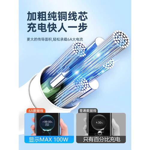 适用华为nva12数据线100W瓦快充适用华为nova1Pro12Ultra12o2活力版手机充电线适用适用华为华为nova1ult2ra