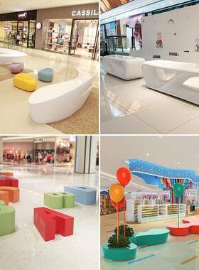 玻坐休璃钢座椅商FEX场休闲椅户外异形美凳创意景观艺术陈公共息