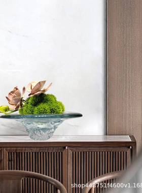 现仿代中式881轻奢花花瓶软装家艺琉璃花瓶真花售楼居处酒店装饰