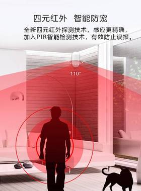 红外线防盗报警器家用人体感应器远程NB防小偷门窗户无电无网SP01