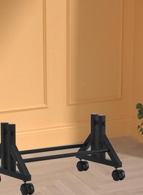 落地QYA式形桌面展示架钢化玻璃属座支架圆桌旋转盘金餐圆桌收底