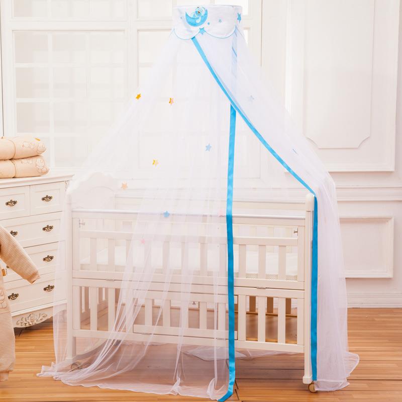 尘瞌睡熊婴床蚊帐带支架升降式1蚊儿防新生儿宫廷式防蚊帐罩