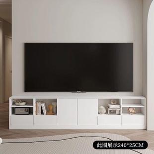 收纳储物柜一体cm高款 电视柜公分极窄款 无腿落地格子