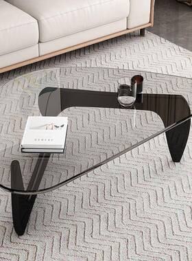 新款爆款网茶几客厅家用现性代简约实YVG创木野口勇意异椭红圆茶