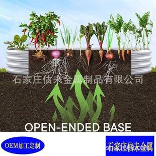 圆形板花园种锌植床种箱花树植播种盆镀园艺园林绿化花LEO圃自由