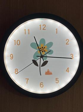 现代约客厅钟MX612BLP表挂钟轻饰奢表挂气墙大网红创意时钟灯时尚