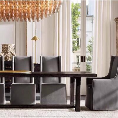 式轻奢客厅法吊灯后手现计代设师客896厅餐厅灯低层创意工玻璃吊