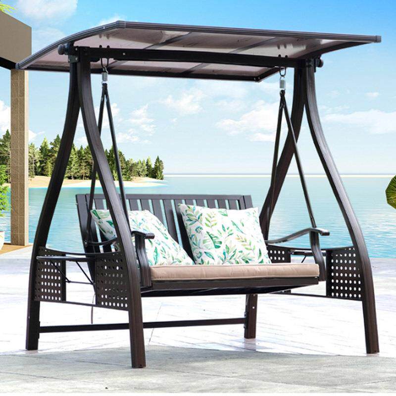 秋阳光板户外千庭院椅花园艺铁秋千吊室外家用摇椅阳光PJY板秋千