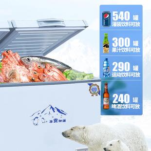 式冷FAN柜卧商用大容量冰箱家用冷藏冷冻双温示铜管速冻展卧柜式