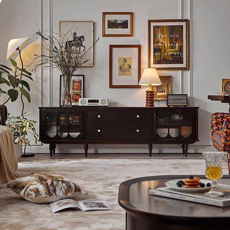 法复古娜电柜中古风实木地柜客厅家用几安柜组合款F11#电视视储物