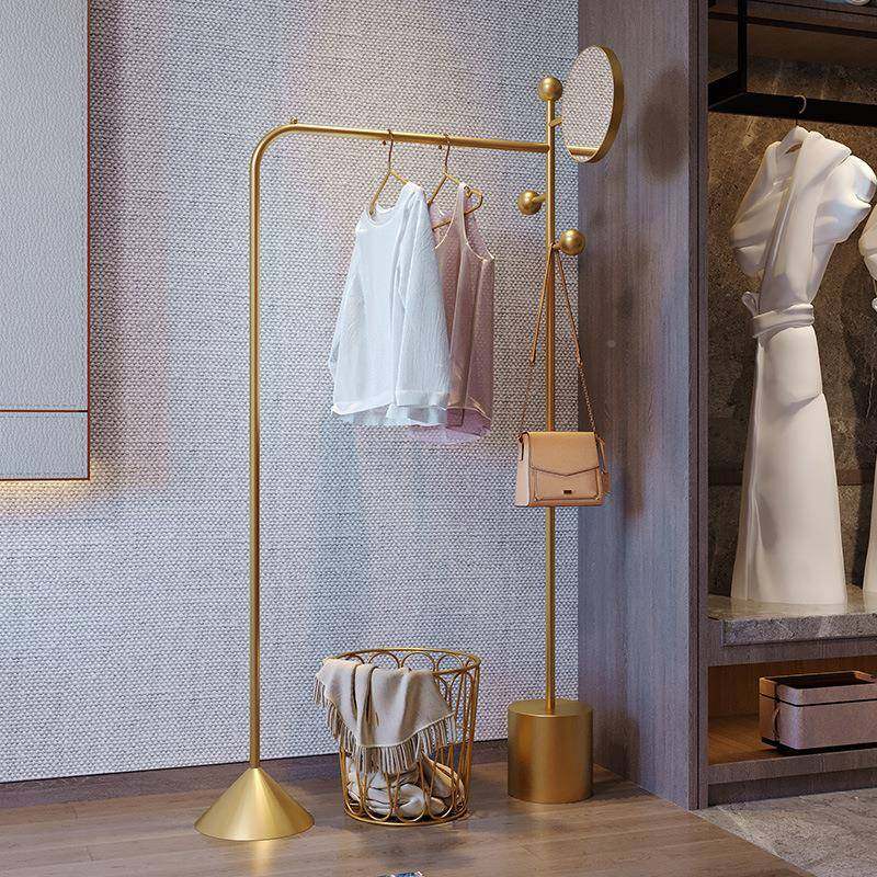 轻奢挂衣架落卧室镜子as080304衣帽架家用简约现代室内红网挂端架