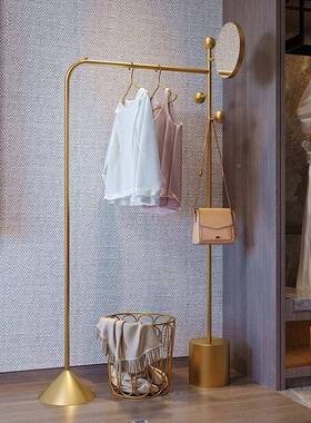 轻奢挂衣架落卧室镜子as080304衣帽架家用简约现代室内红网挂端架