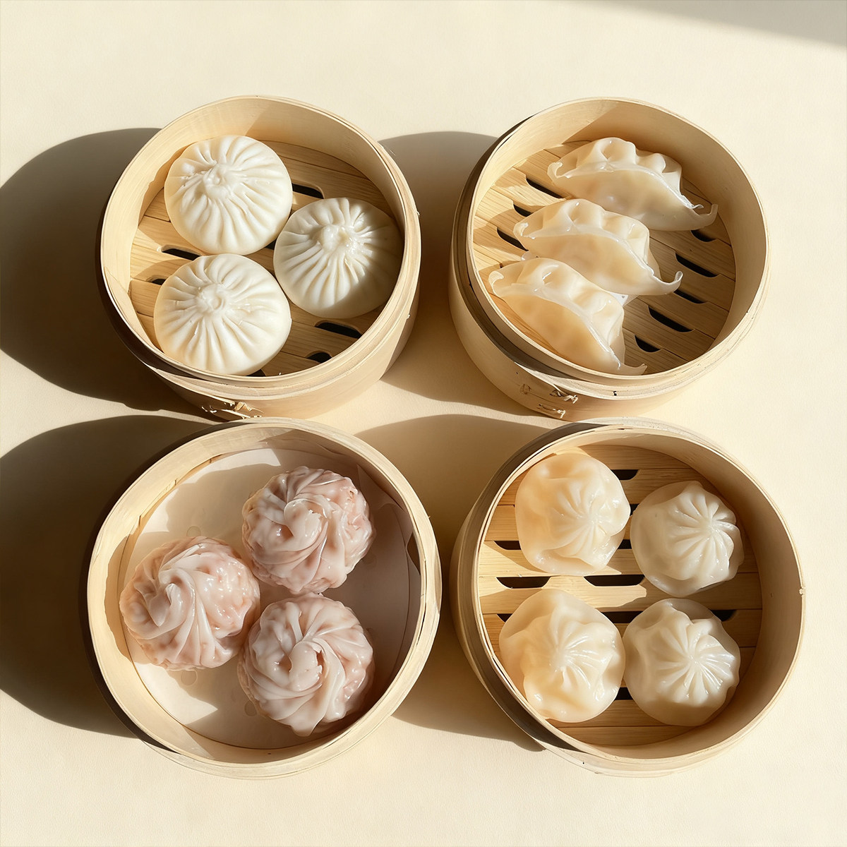 仿真小笼包蒸笼模型假蒸包子早餐店橱窗装饰摆件影视拍照摄影道具