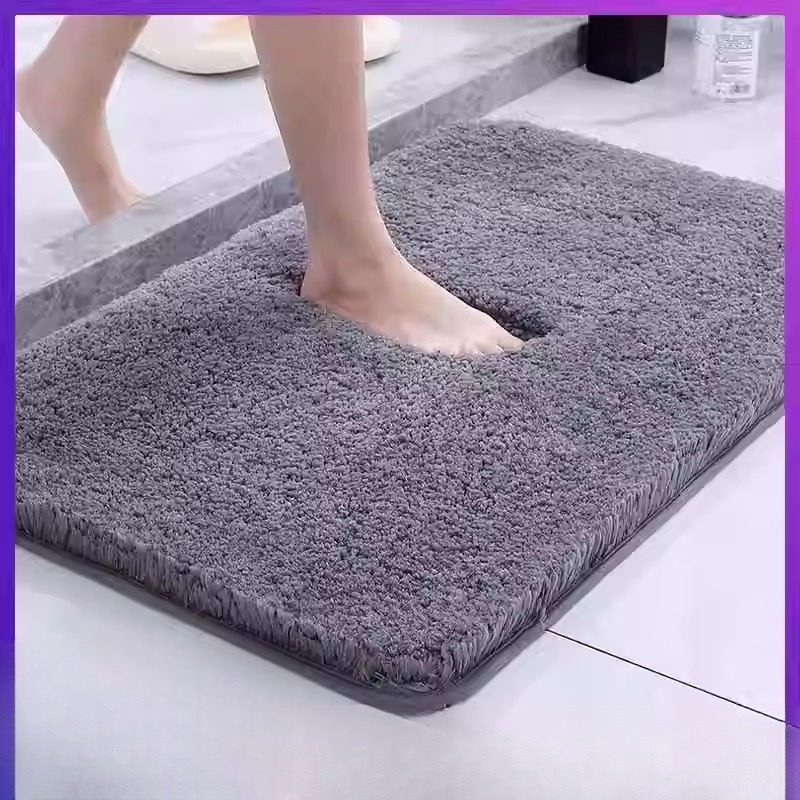 卫生间地垫防滑卧室吸水脚垫厨房浴室门口雪尼尔地毯门垫纯棉垫子