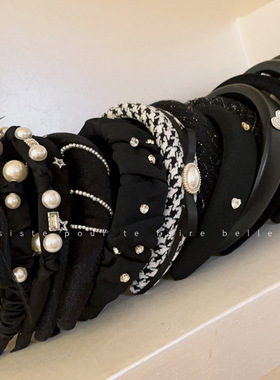 碎发发卡男士隐形发箍运动黑色发窟防滑头箍女2025新款男生洗脸发