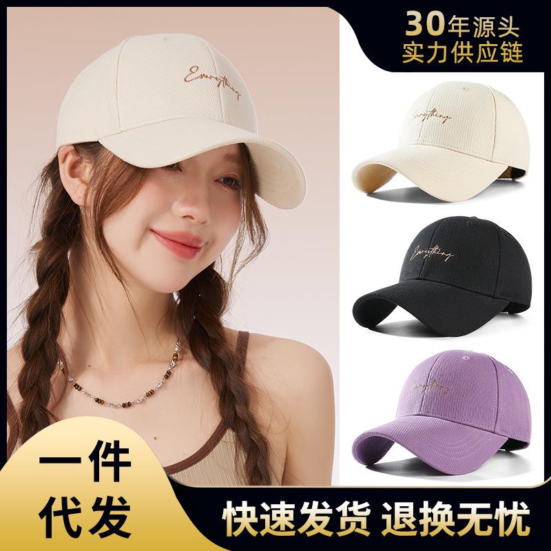 大头围帽子女夏天棒球帽遮阳防晒帽显脸小秋冬男士休闲鸭舌帽硬顶
