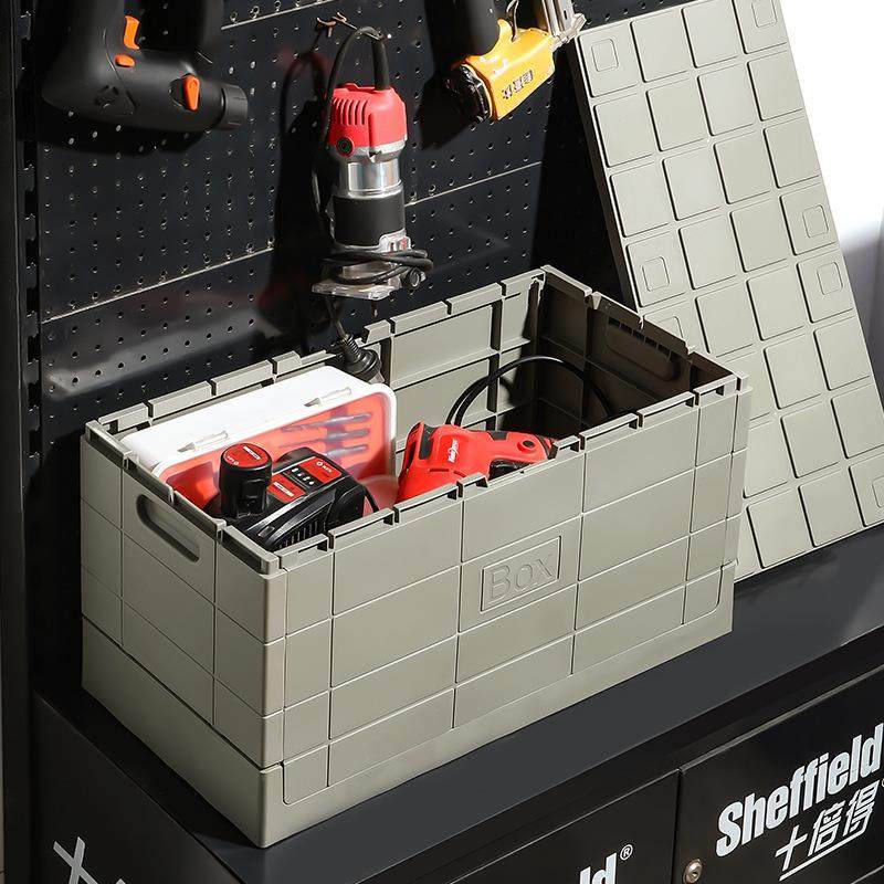 折叠砖型收纳箱储物凳玩具衣服整理箱塑料后备箱门口换鞋凳子