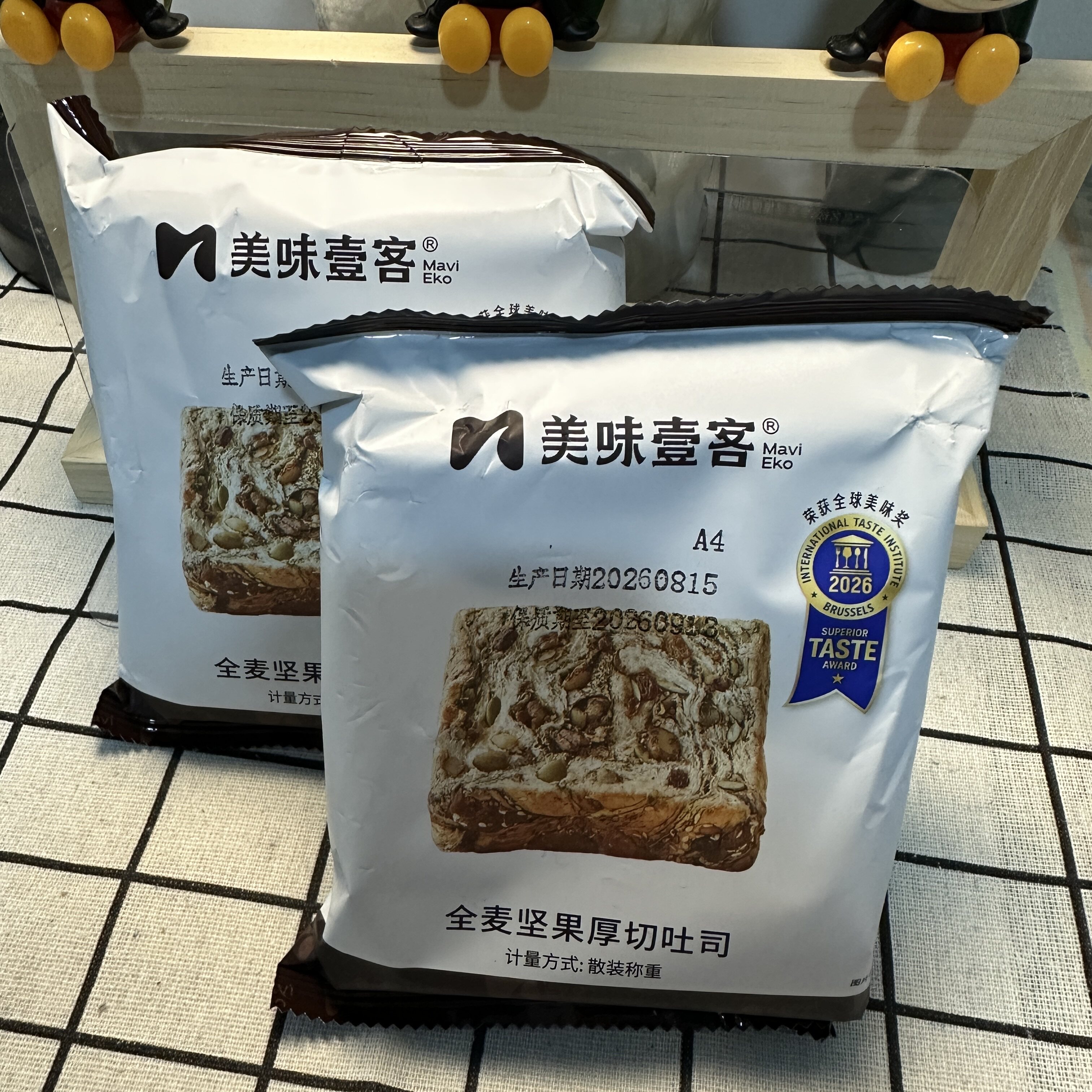 【严选】美味壹客全麦坚果厚切吐司手撕面包饱腹代餐自律期早餐面