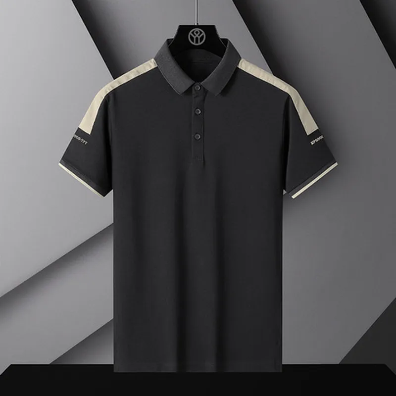t恤外贸男士半袖短袖男式休闲POLO衫商务夏季上衣服冰丝翻领高端