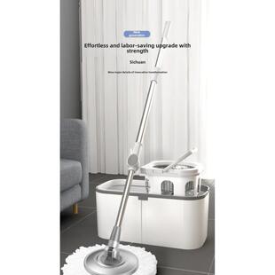 Egger手洗家用双驱动拖把瓷砖木地板手动拖把干湿两用网