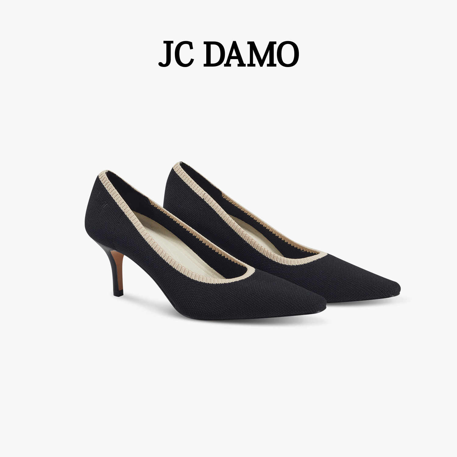 JCDAMO时尚尖头高跟鞋单鞋