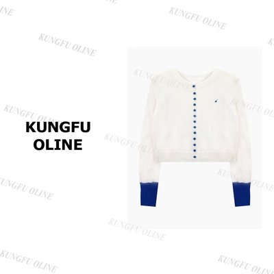 【厚款】【拼色开衫】KS4-66圆领秋季穿搭衣百搭休闲短款上衣
