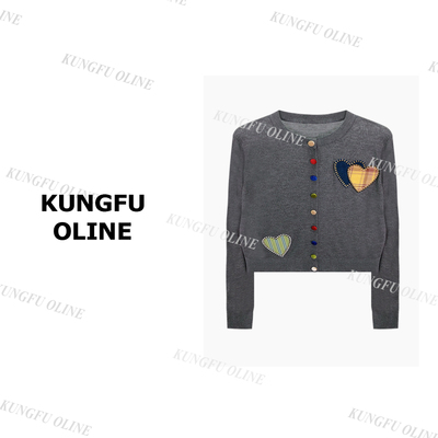 【爱心开衫开衫】KS8712圆领秋季穿搭衣百搭休闲短款上衣