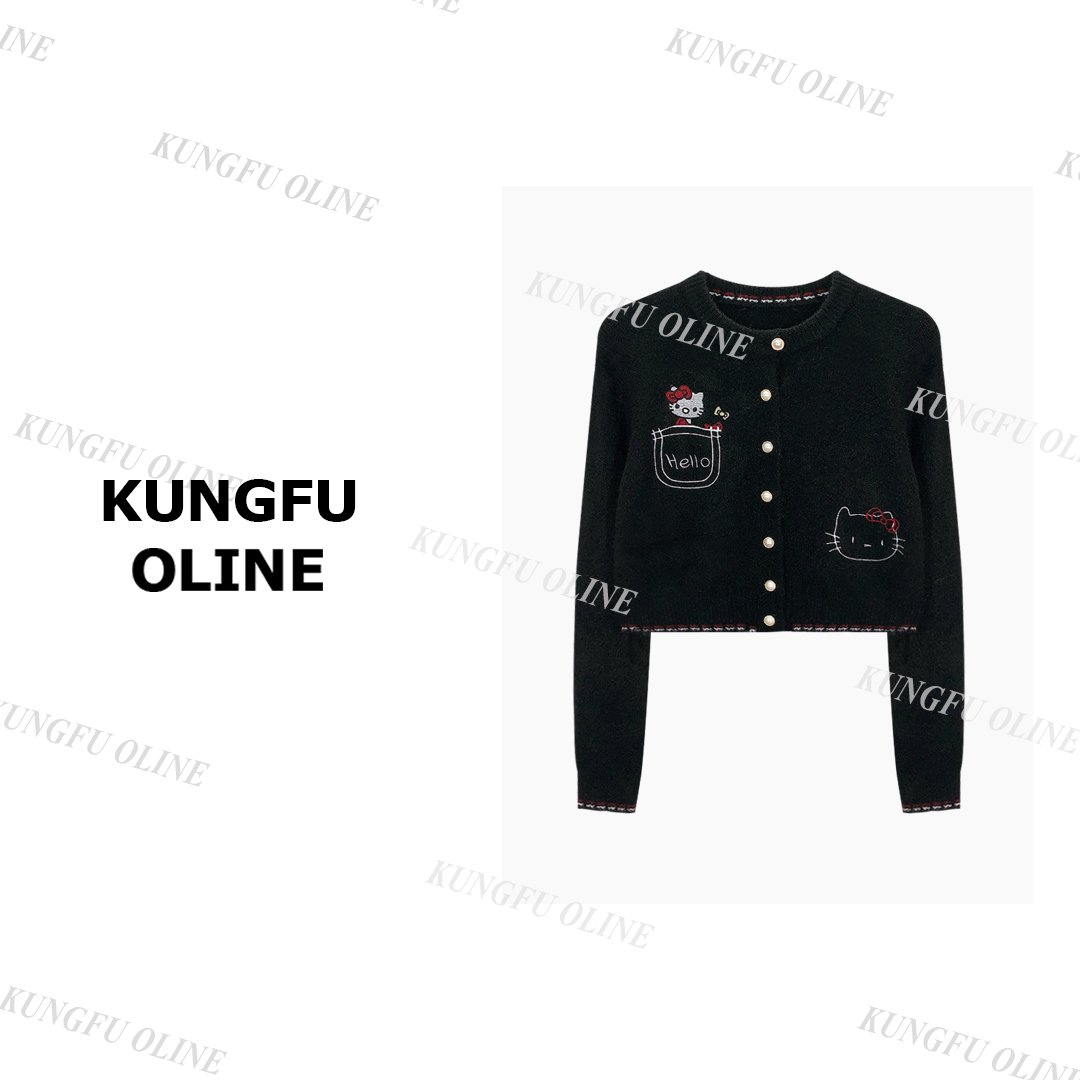 【kitty开衫毛衣】KS19-31圆领秋冬衣百搭休闲短款上衣