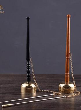 瑞象 黄铜引磬铜磬全铜直柄引罄非伸缩引庆佛堂打乐器用品送布袋