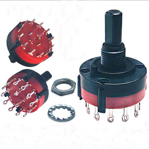 sr26波段开关3档旋钮1刀12档2刀6掷sr26替lorlin多档位旋转开关