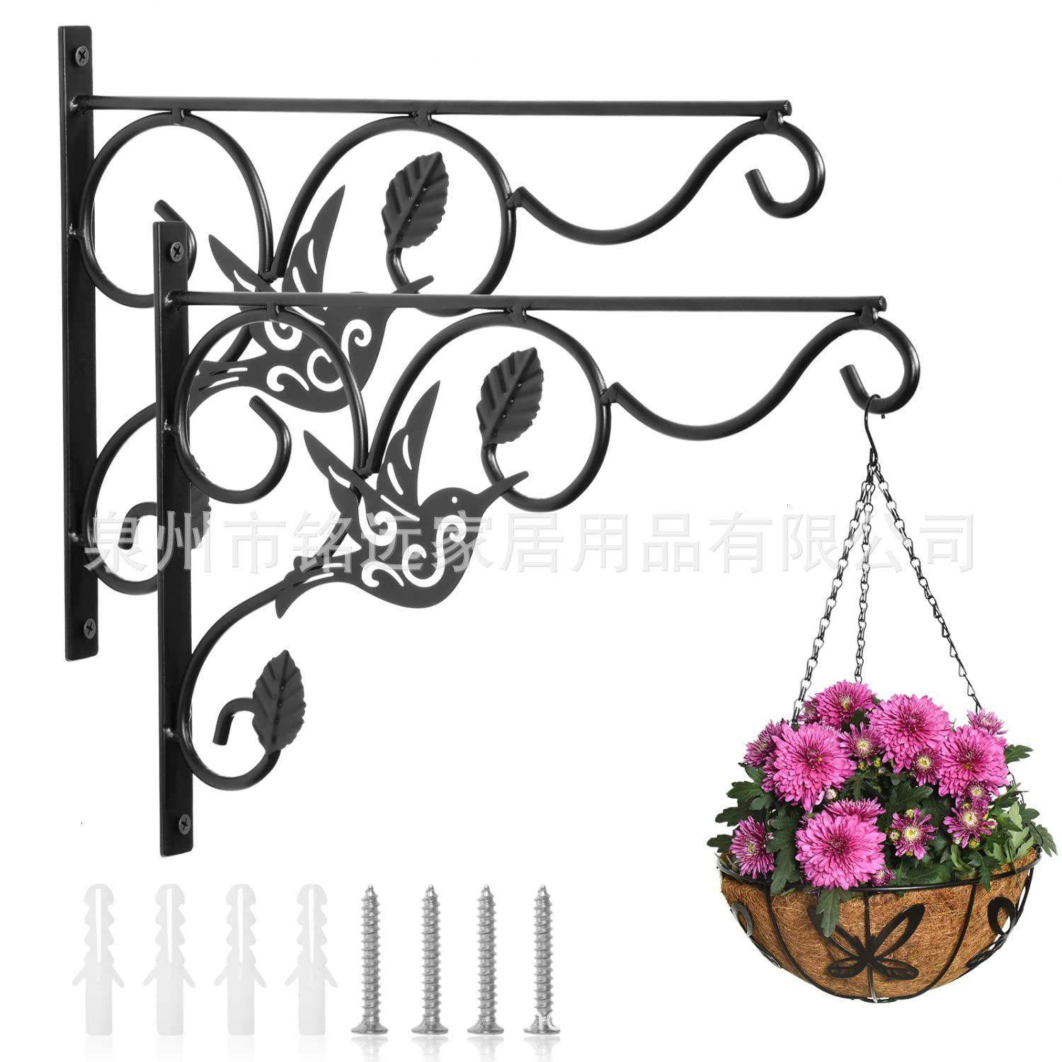 欧式壁挂式铁艺花篮墙壁装饰吊篮花架悬挂花架客厅阳台绿植挂件