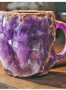 矿物质杯子装饰品摆件矿石杯子Mineral Crystal Coffee Mugs