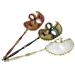 万圣诞节意大利威尼斯手持面具化妆舞会狂欢节手棒假面欧美派对女