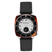 BRISTON法国进口CLUBMASTER LEGEND传奇系列黑圈白盘玳瑁机械手表