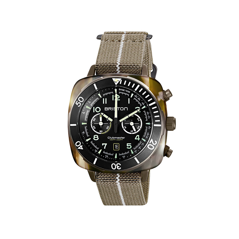 BRISTON 法国进口Clubmaster Outdoor 卡其色户外系列计时手表