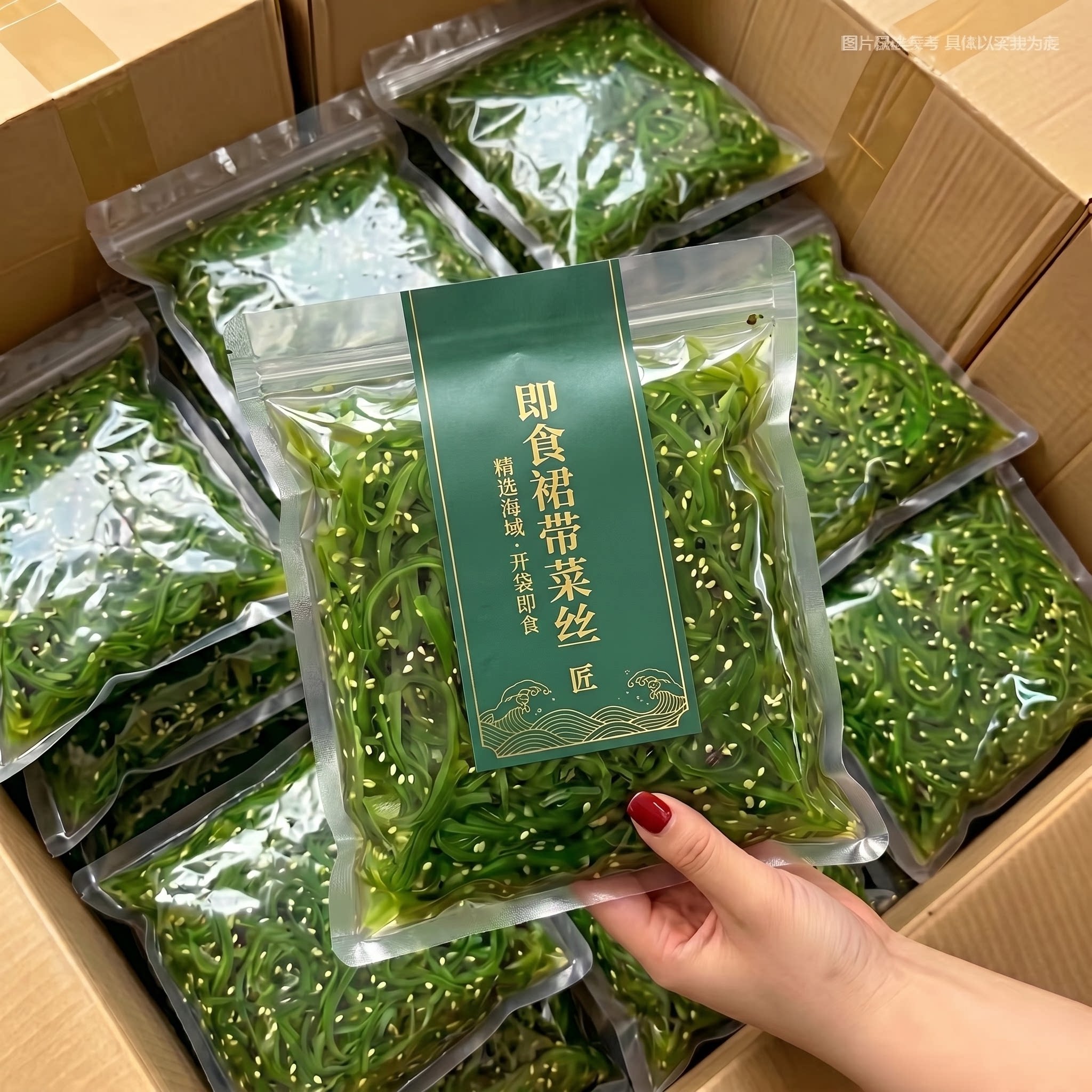 即食裙带菜海藻沙拉裙带菜丝海带丝梗丝海白菜丝日料海藻中华海草