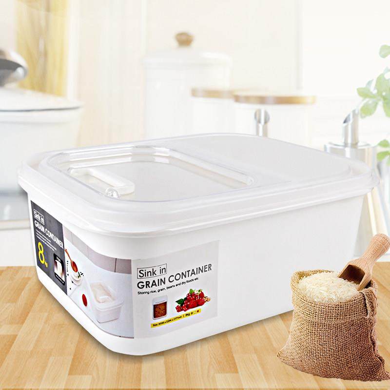 厨房收纳防潮10斤米缸塑料防虫大米面粉收纳家用装米桶储米箱5kg