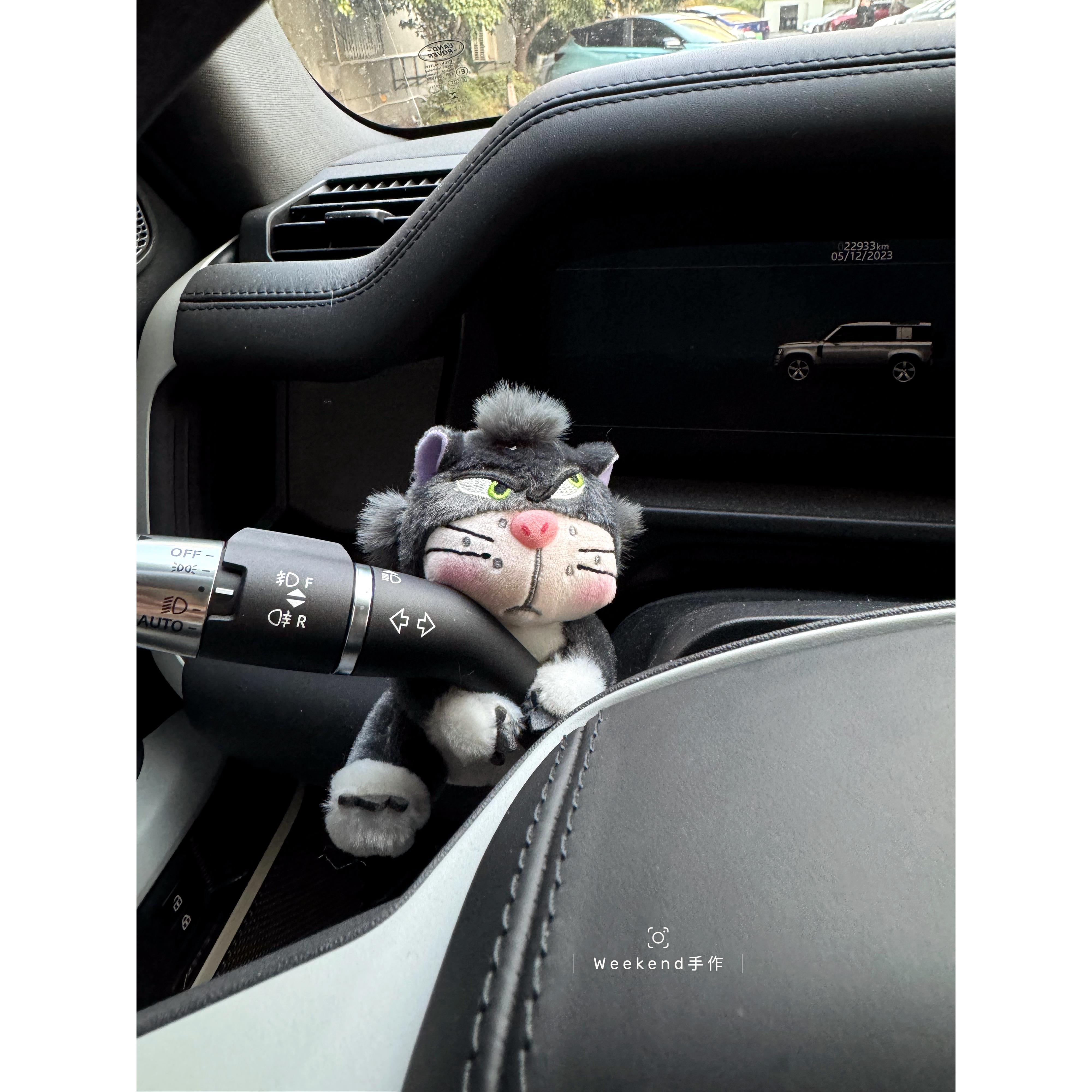 路西法小猫汽车怀挡装饰车载雨刮器转向灯毛绒娃娃可爱新车礼物女