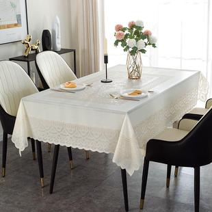 现代家用 品质国货环保pvc桌布防水蕾丝餐桌布塑料台布长方形欧式